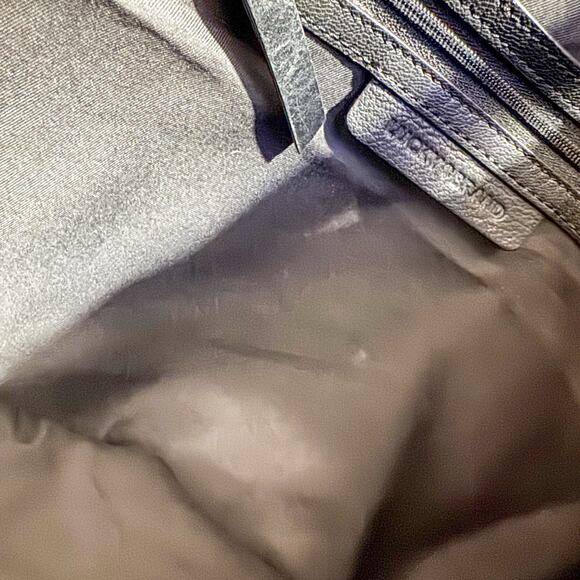 Lucky Brand Black Leather Chevron Haircalf Tote Bag Shoulder Bag - Picture 8 of 8